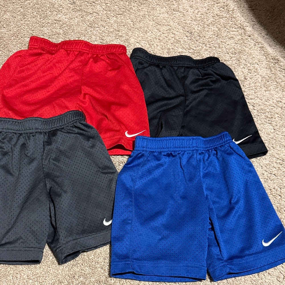 Nike Kids Mesh Athletic Shorts - Red, Black, Gray, Blue